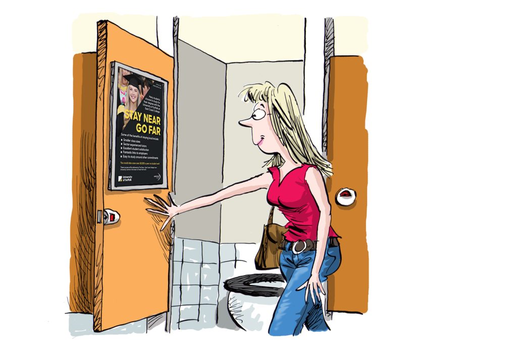 A3 Washroom Cubical Poster Advertising