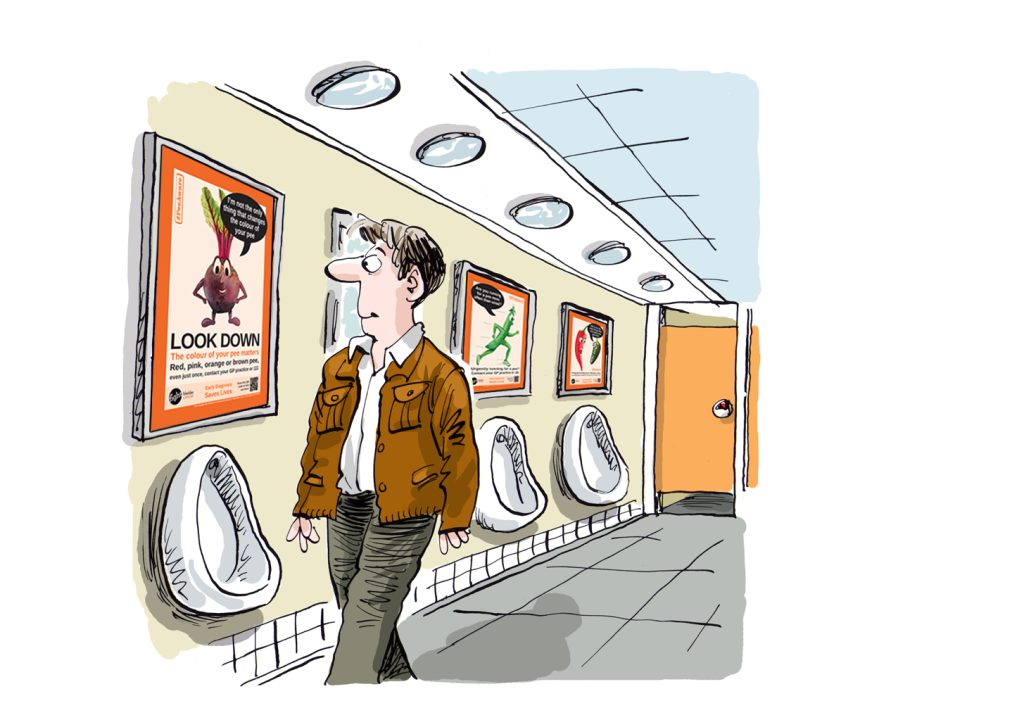 A3 Washroom Urinal Poster Advertising