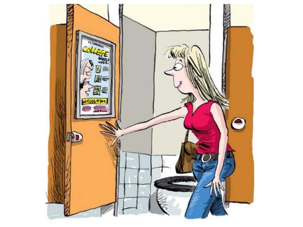 ladies cubicle doors
